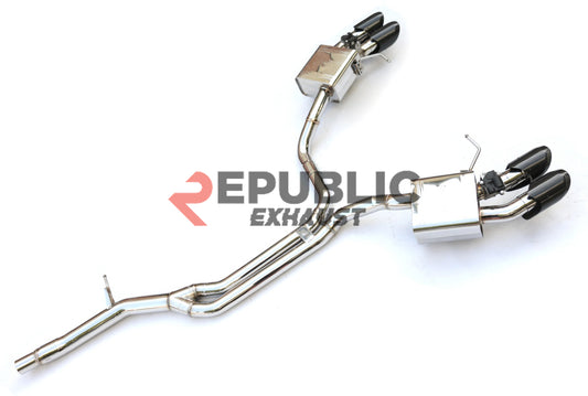 Porsche Macan 95B.1 Base 2015 2016 2017 2018 (2.0T) with Aftermarket Parts - Catback Exhaust with Valve Titanium / Stainless Steel from Republic Exhaust