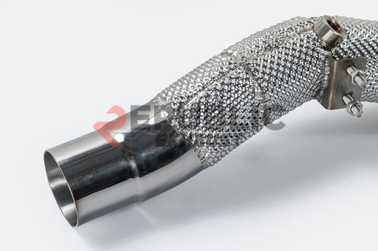Maserati Ghibli 2014-ON (3.0T RWD/AWD) with Aftermarket Parts - 100 & 200 & 300 CELL & Test Pipe/No Cat Downpipe Stainless Steel from Republic Exhaust