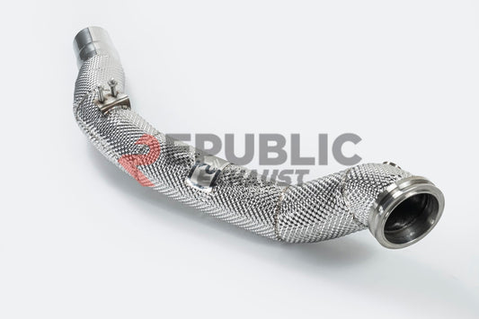 Maserati Ghibli 2014-ON (3.0T RWD/AWD) with Aftermarket Parts - 100 & 200 & 300 CELL & Test Pipe/No Cat Downpipe Stainless Steel from Republic Exhaust