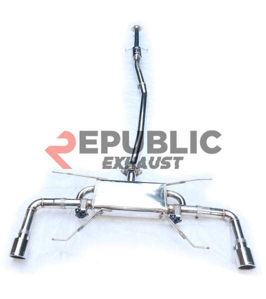 Mazda Mazda6 2014 2015 2016 2017 (2.5L) with Aftermarket Parts - Catback Exhaust Dual Exit Tips Titanium / Stainless Steel from Republic Exhaust