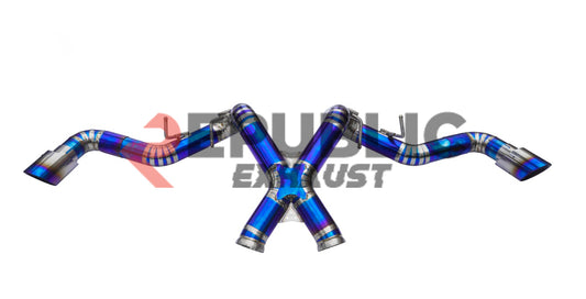 McLaren 540C 570S 570GT 2016 2017 2018 2019 2020 with Aftermarket Parts - Catback Exhaust Straight Pipe Titanium / Stainless Steel from Republic Exhaust