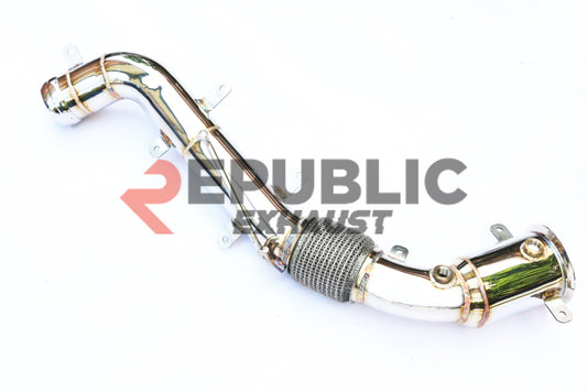 McLaren 650S 2012 2013 2014 2015 2016 (3.8T) with Aftermarket Parts - 100 & 200 & 300 CELL & Test Pipe/No Cat Downpipe Stainless Steel from Republic Exhaust