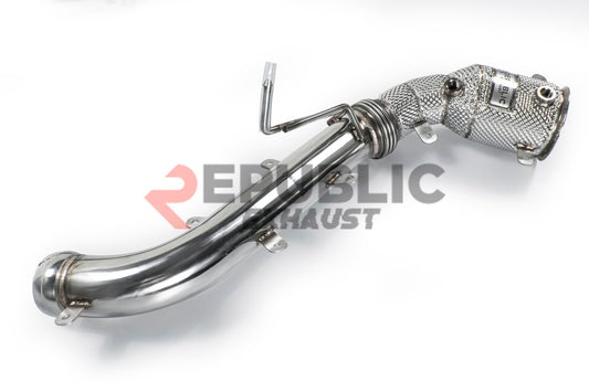 McLaren 650S 2012 2013 2014 2015 2016 (3.8T) with Aftermarket Parts - 100 & 200 & 300 CELL & Test Pipe/No Cat Downpipe Stainless Steel from Republic Exhaust