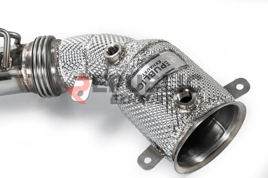McLaren 650S 2012 2013 2014 2015 2016 (3.8T) with Aftermarket Parts - 100 & 200 & 300 CELL & Test Pipe/No Cat Downpipe Stainless Steel from Republic Exhaust