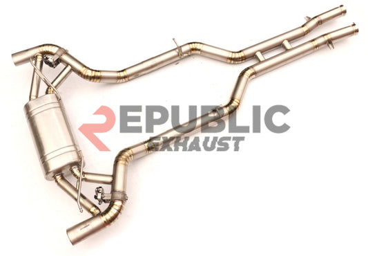 Mercedes Benz AMG GT GTS GTC GTR 2015 2016 2017 2018 2019 2020 2021 (4.0T) with Aftermarket Parts - Catback Exhaust with Valve Stainless Steel from Republic Exhaust