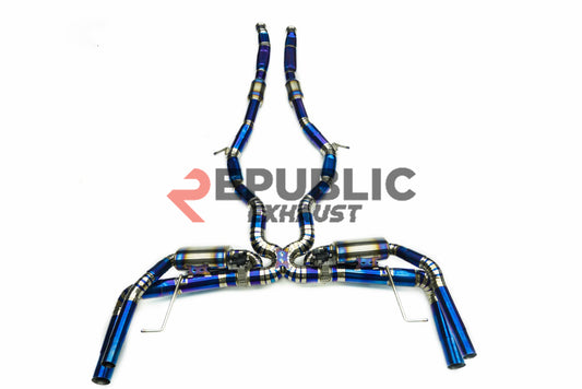 Mercedes Benz S-Class W222 S63 AMG 2014 2015 2016 2017 (5.5T) with Aftermarket Parts - Catback Exhaust with Valve Titanium / Stainless Steel from Republic Exhaust