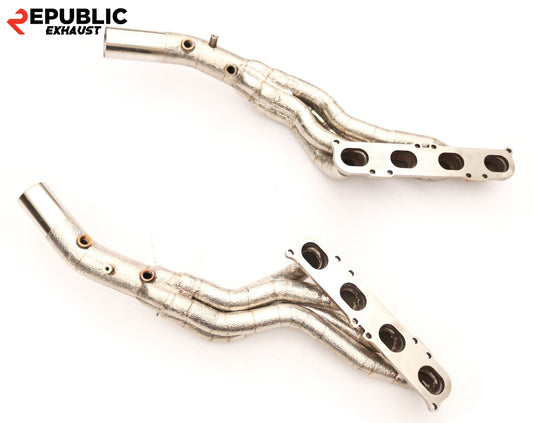 Mercedes Benz W204 Facelift C63 2012 2013 2014 with Aftermarket Parts - 100 & 200 & 300 CELL & Straight Pipe Headers & Frontpipe Stainless Steel from Republic Exhaust