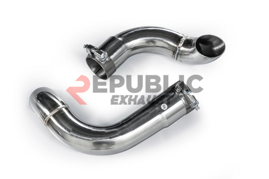 Mercedes Benz GLS-Class X166 GLS450 GLS400 Pre-Facelift 2017 2018 2019 (3.0T) with Aftermarket Parts - Catback Exhaust Dual Tips Exit Titanium / Stainless Steel from Republic Exhaust