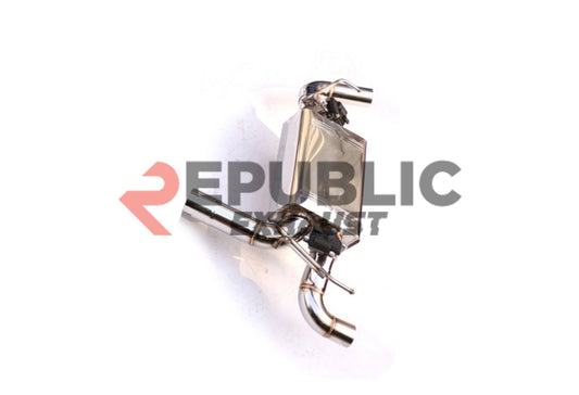 Nissan 350Z Nismo Performance Anniversary Grand Touring Base Fairlady Z Z33 2003 2004 2005 2006 2007 2008 2009 with Aftermarket Parts - Axle-back Exhaust Dual Exit Tips with Valve Titanium / Stainless Steel from Republic Exhaust