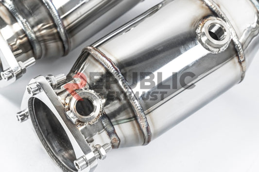 Porsche 991.2 Carrera Base/S/T/Targa/4/4S/GTS 2017 2018 2019 (3.0T) with Aftermarket Parts - Axle-back Exhaust Quad Exit Tips Titanium / Stainless Steel from Republic Exhaust