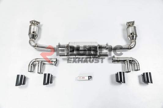 Porsche 991.2 Carrera Base/S/T/Targa/4/4S/GTS 2017 2018 2019 (3.0T) with Aftermarket Parts - Axle-back Exhaust Quad Exit Tips Titanium / Stainless Steel from Republic Exhaust