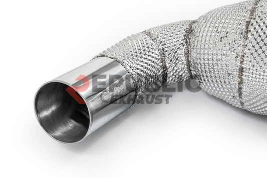 Republic Exhaust 100 & 200 & 300 CELL & Test Pipe/No Cat Downpipe for Porsche 992.1 Carerra Base/S/T/4/4S/Targa 4/Targa 4S/GTS 2020-ON Stainless Steel