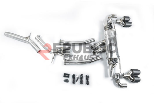 Porsche Cayenne 9Y0 9Y3 2018-ON (3.0T) with Aftermarket Parts - Catback Exhaust V2 with Valve Titanium / Stainless Steel from Republic Exhaust