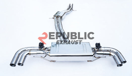 Porsche Cayenne 9Y0 9Y3 2018-ON (3.0T) with Aftermarket Parts - Catback Exhaust V1 with Valve Titanium / Stainless Steel from Republic Exhaust