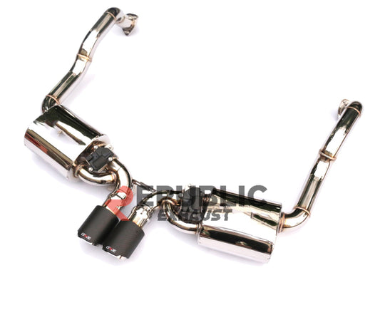 Porsche Cayman/Boxster 987.2 2009 2010 2011 2012 with Aftermarket Parts - Axle-back Exhaust Center Exit Titanium / Stainless Steel from Republic Exhaust