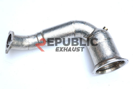 Porsche Panamera 4 971.1 2017 2018 2019 2020 (3.0T) with Aftermarket Parts - 100 & 200 & 300 CELL & Test Pipe/No Cat Downpipe Stainless Steel from Republic Exhaust