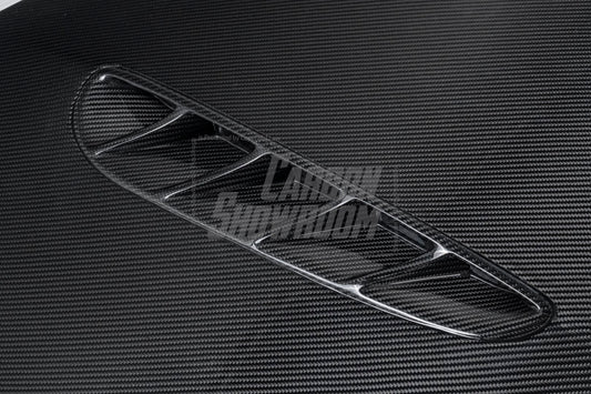 Porsche Panamera & 4 & 4S & GTS & Turbo & Turbo S 971 2017 2018 2019 2020 with Aftermarket Parts - Hood Bonnet Double-sided Pre-preg Carbon Fiber from TAKD Carbon