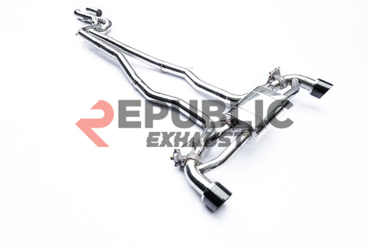 Toyota Supra MK5 A90 2020-ON (3.0T) with Aftermarket Parts - Catback Exhaust Quad & Dual Exit Tips Titanium / Stainless Stee from Republic Exhaust