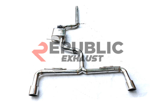 Volkswagen Golf GTI MK7 MK7.5 2015 2016 2017 2018 2019 2020 2021 (2.0T) with Aftermarket Parts - Catback Exhaust Dual Exit Tips Titanium / Stainless Steel from Republic Exhaust