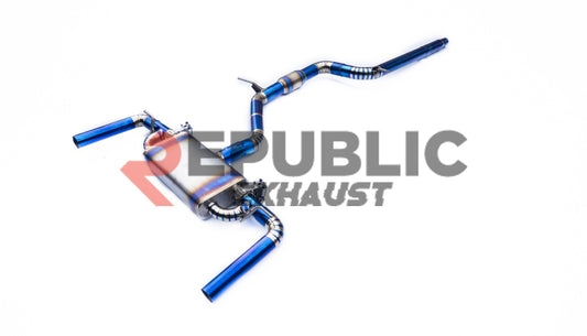 Volkswagen Golf GTI MK8 2020-ON (2.0T) with Aftermarket Parts - Catback Exhaust Dual Exit Tips Titanium / Stainless Steel from Republic Exhaust