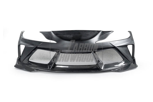 Toyota Supra MK5 A90 A91 3.0 2.0 2020 2021 2022 2023 2024 with Aftermarket Parts - "Alerion" Narrow Body Front Bumper & Lip Carbon Fiber / FRP from Robot Craftsman
