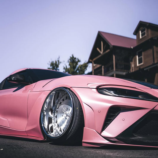 Toyota Supra MK5 A90 A91 3.0 2.0 2020 2021 2022 2023 2024 with Aftermarket Parts - Alerion Widebody Front Bumper & Lip Carbon Fiber / FRP from Robot Craftsman