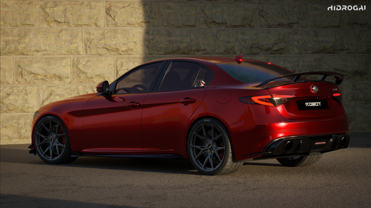 Alfa Romeo Giulia Sport Veloce Ti Sprint RWD AWD Lusso Base 2017 2018 2019 2020 2021 2022 2023 2024 with Aftermarket Parts - "HIDROGAI" Rear Spoiler Wing Carbon Fiber / FRP from Robot Craftsman