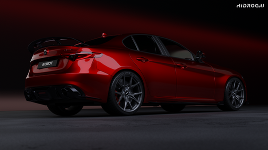 Alfa Romeo Giulia Sport Veloce Ti Sprint RWD AWD Lusso Base 2017 2018 2019 2020 2021 2022 2023 2024 with Aftermarket Parts - "HIDROGAI" Rear Spoiler Wing Carbon Fiber / FRP from Robot Craftsman