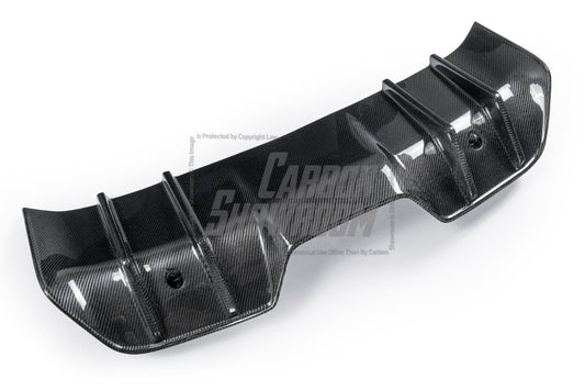 Ford Mustang Ecoboost V6 GT March1 Bullitt S550.1 S550.2 2015-2023 (note: dual exhaust tips) with Aftermarket Parts - CAVALIER Rear Diffuser Carbon Fiber/FRP from Robot Craftsman