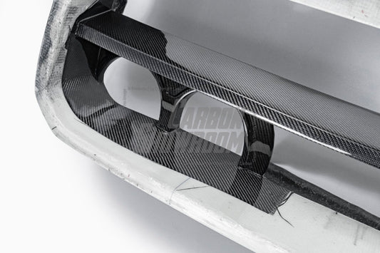 Dodge Challenger Demon Redeye Hellcat T/A Scat Pack 392 SRT R/T SXT SE 2008 2009 2010 2011 2012 2013 2014 2015 2016 2017 2018 2019 2020 2021 2022 2023 with Aftermarket Parts - "CHOPPER" Front Bumper Carbon Fiber / FRP from Robot Craftsman