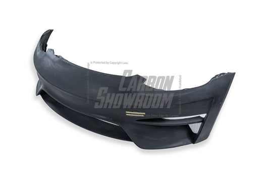 Tesla Model 3 Performance Long Range Standard Base 2017 2018 2019 2020 2021 2022 2023 with Aftermarket Parts - Crypton Front Bumper & Lip Carbon Fiber / FRP from Robot Craftsman
