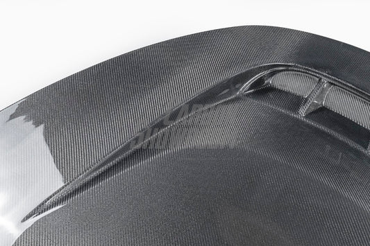 Tesla Model 3 Performance Long Range Standard Base 2017 2018 2019 2020 2021 2022 2023 with Aftermarket Parts - "Crypton" Hood Bonnet Carbon Fiber / FRP from Robot Craftsman
