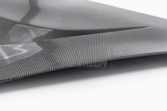 Tesla Model 3 Performance Long Range Standard Base 2017 2018 2019 2020 2021 2022 2023 with Aftermarket Parts - "Crypton" Hood Bonnet Carbon Fiber / FRP from Robot Craftsman