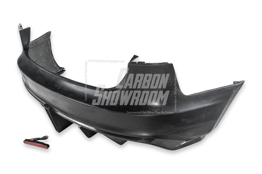 Tesla Model 3 Performance Long Range Standard Base 2017 2018 2019 2020 2021 2022 2023 with Aftermarket Parts - Crypton Rear Bumper & Diffuser Carbon Fiber / FRP from Robot Craftsman