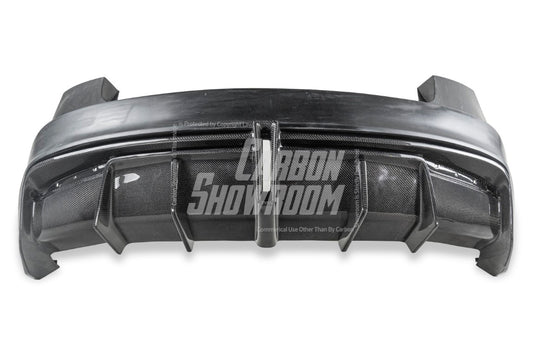 Tesla Model 3 Performance Long Range Standard Base 2017 2018 2019 2020 2021 2022 2023 with Aftermarket Parts - Crypton Rear Bumper & Diffuser Carbon Fiber / FRP from Robot Craftsman