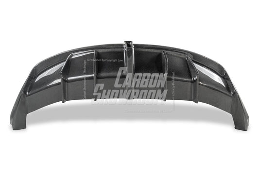 Tesla Model 3 Performance Long Range Standard Base 2017 2018 2019 2020 2021 2022 2023 with Aftermarket Parts - Crypton Rear Bumper & Diffuser Carbon Fiber / FRP from Robot Craftsman