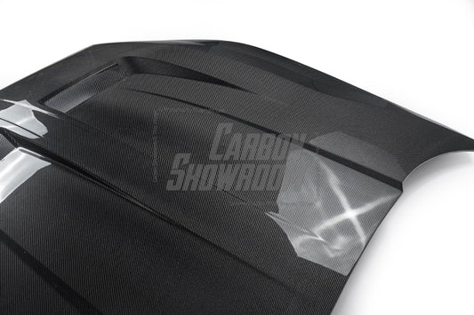 Ford Mustang S650 2.3 Ecoboost 5.0 GT Dark Horse 2024-ON with Aftermarket Parts - DARKSTAR Hood Carbon Fiber / FRP from Robot Craftsman
