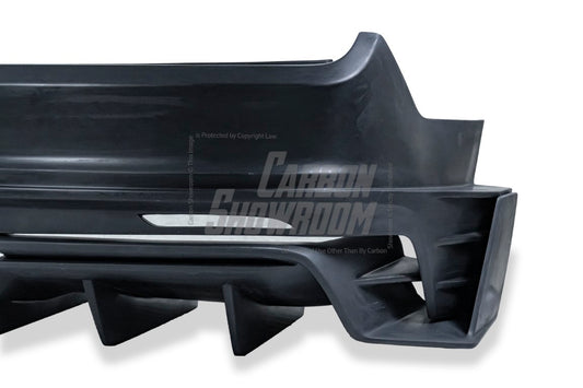 Ford Mustang Ecoboost V6 GT March1 Bullitt S550.1 S550.2 2015 2016 2017 2018 2019 2020 2021 2022 2023 with Aftermarket Parts - DAWN & DUSK Rear Bumper & Diffuser & Exhaust Tip Trim Carbon Fiber / FRP from Robot Craftsman