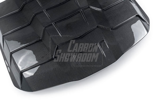 Ford Mustang Ecoboost V6 GT March1 Bullitt S550.1 S550.2 2015 2016 2017 2018 2019 2020 2021 2022 2023 with Aftermarket Parts - "DAWN & DUSK" Rear Window Louvers Carbon Fiber / FRP from Robot Craftsman