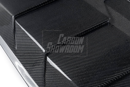 Ford Mustang Ecoboost V6 GT March1 Bullitt S550.1 S550.2 2015 2016 2017 2018 2019 2020 2021 2022 2023 with Aftermarket Parts - "DAWN & DUSK" Rear Window Louvers Carbon Fiber / FRP from Robot Craftsman