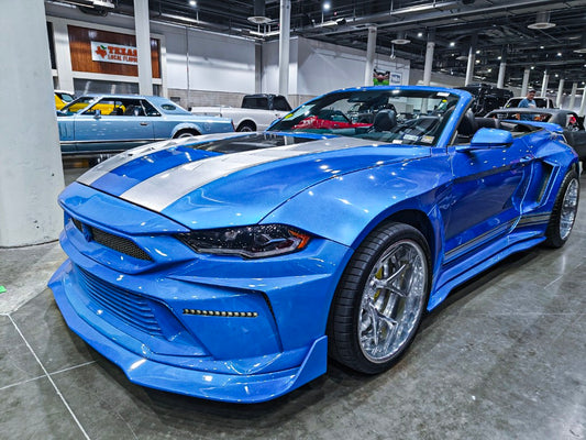 Upgrade Your Ford Mustang Ecoboost V6 GT S550.1 2015 2016 2017 & Mustang Ecoboost V6 GT March1 Bullitt S550.2 2018 2019 2020 2021 2022 2023 with Aftermarket Parts - " DAWN & DUSK " Widebody Fender Flares Wheel Arches & Side Skirts Carbon Fiber / FRP from Robot Craftsman