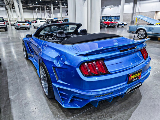 Upgrade Your Ford Mustang Ecoboost V6 GT S550.1 2015 2016 2017 & Mustang Ecoboost V6 GT March1 Bullitt S550.2 2018 2019 2020 2021 2022 2023 with Aftermarket Parts - " DAWN & DUSK " Widebody Fender Flares Wheel Arches & Side Skirts Carbon Fiber / FRP from Robot Craftsman