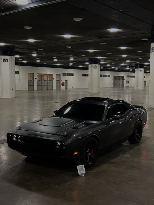 Dodge Challenger Demon Redeye Hellcat T/A Scat Pack 392 SRT R/T SXT SE 2008 2009 2010 2011 2012 2013 2014 2015 2016 2017 2018 2019 2020 2021 2022 2023 with Aftermarket Parts - "CHOPPER" Front Bumper Carbon Fiber / FRP from Robot Craftsman