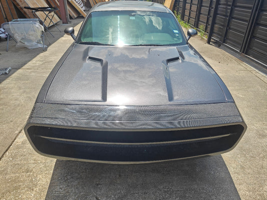 Dodge Challenger Demon Redeye Hellcat T/A Scat Pack 392 SRT R/T SXT SE 2008 2009 2010 2011 2012 2013 2014 2015 2016 2017 2018 2019 2020 2021 2022 2023 with Aftermarket Parts - "CHOPPER" Front Bumper Carbon Fiber / FRP from Robot Craftsman