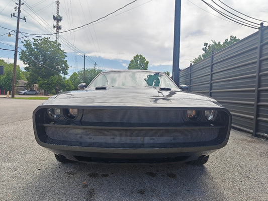 Dodge Challenger Demon Redeye Hellcat T/A Scat Pack 392 SRT R/T SXT SE 2008 2009 2010 2011 2012 2013 2014 2015 2016 2017 2018 2019 2020 2021 2022 2023 with Aftermarket Parts - "CHOPPER" Front Bumper Carbon Fiber / FRP from Robot Craftsman