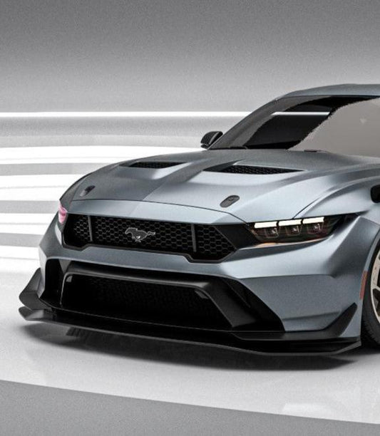 Ford Mustang Ecoboost V6 GT March1 Bullitt S550.1 S550.2 2015 2016 2017 2018 2019 2020 2021 2022 2023 (designed for ROBOT CRAFTSMAN S550 GTD Style widebody kit, S550.2 requires S550.1 headlight) with Aftermarket Parts - GTD Style Front Bumper Canards Carbon Fiber / FRP from Robot Craftsman