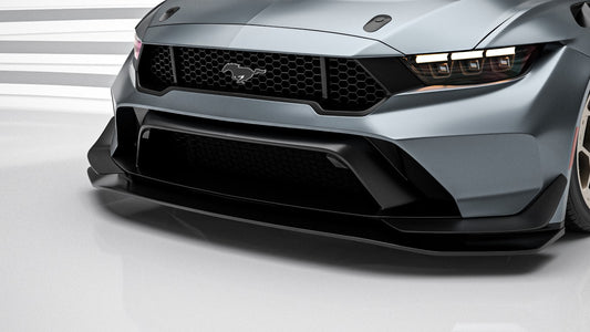 Ford Mustang Ecoboost V6 GT March1 Bullitt S550.1 S550.2 2015 2016 2017 2018 2019 2020 2021 2022 2023 (designed for ROBOT CRAFTSMAN S550 GTD Style widebody kit, S550.2 requires S550.1 headlight) with Aftermarket Parts - GTD Style Front Bumper Canards Carbon Fiber / FRP from Robot Craftsman