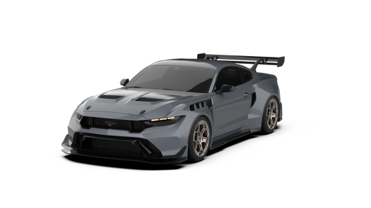 Ford Mustang Ecoboost V6 GT March1 Bullitt S550.1 S550.2 2015 2016 2017 2018 2019 2020 2021 2022 2023 (designed for ROBOT CRAFTSMAN S550 GTD Style widebody kit, S550.2 requires S550.1 headlight) with Aftermarket Parts - GTD Style Front Bumper Canards Carbon Fiber / FRP from Robot Craftsman