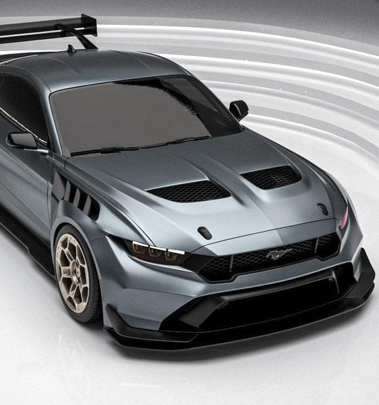 Ford Mustang Ecoboost V6 GT March1 Bullitt S550.1 S550.2 2015 2016 2017 2018 2019 2020 2021 2022 2023 (designed for ROBOT CRAFTSMAN S550 GTD Style widebody kit, S550.2 requires S550.1 headlight. designed to be installed with ROBOT CRAFTSMAN GTD front bumper) with Aftermarket Parts - GTD Style Hood Bonnet Carbon Fiber / FRP from Robot Craftsman