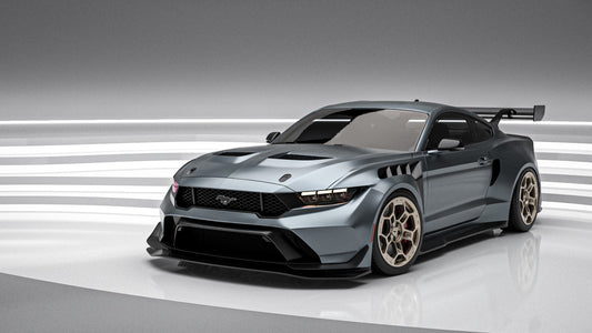 Ford Mustang Ecoboost V6 GT March1 Bullitt S550.1 S550.2 2015 2016 2017 2018 2019 2020 2021 2022 2023 (designed for ROBOT CRAFTSMAN S550 GTD Style widebody kit, S550.2 requires S550.1 headlight. designed to be installed with ROBOT CRAFTSMAN GTD front bumper) with Aftermarket Parts - GTD Style Hood Bonnet Carbon Fiber / FRP from Robot Craftsman
